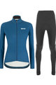 SANTINI Cyklistický zimní dres a kalhoty - COLORE LADY WINTER - modrá/černá