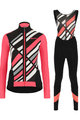 SANTINI Cyklistický zimní dres a kalhoty - CORAL R. LADY WINTER - černá/růžová