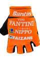 SANTINI Cyklistické rukavice krátkoprsté - NIPPO FANTINI 2019 - oranžová/modrá/bílá