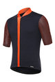 SANTINI Cyklistický dres s krátkým rukávem - ORIGINE  - oranžová/černá