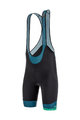 SANTINI Cyklistické kalhoty krátké s laclem - KARMA MILLE - modrá/černá
