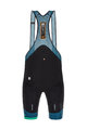 SANTINI Cyklistické kalhoty krátké s laclem - KARMA MILLE - modrá/černá