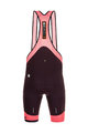 SANTINI Cyklistické kalhoty krátké s laclem - KARMA MILLE - bordó/růžová