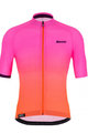 SANTINI Cyklistický dres s krátkým rukávem - KARMA LUCE - růžová/oranžová