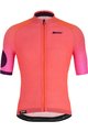 SANTINI Cyklistický dres s krátkým rukávem - KARMA MILLE - růžová/oranžová