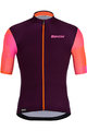 SANTINI Cyklistický dres s krátkým rukávem - MITO SPILLO - oranžová/bordó/růžová