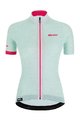 SANTINI Cyklistický dres s krátkým rukávem - GIADA HIP LADY - bílá/světle modrá/růžová