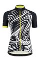 SANTINI Cyklistický dres s krátkým rukávem - GIADA POP LADY - bílá/žlutá/černá