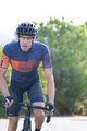 SANTINI Cyklistický dres s krátkým rukávem - TONO FRECCIA - modrá/oranžová