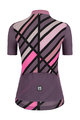SANTINI Cyklistický krátký dres a krátké kalhoty - SLEEK RAGGIO LADY - růžová/černá/fialová