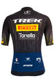 SANTINI Cyklistický dres s krátkým rukávem - TREK PIRELLI 2021 - černá/bílá/žlutá