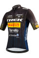 SANTINI Cyklistický dres s krátkým rukávem - TREK PIRELLI 2021 - černá/bílá/žlutá
