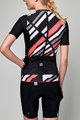 SANTINI Cyklistický krátký dres a krátké kalhoty - SLEEK RAGGIO LADY - černá/růžová