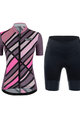SANTINI Cyklistický krátký dres a krátké kalhoty - SLEEK RAGGIO LADY - růžová/černá/fialová