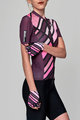 SANTINI Cyklistický dres s krátkým rukávem - SLEEK RAGGIO LADY - růžová/fialová