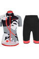 SANTINI Cyklistický krátký dres a krátké kalhoty - GIADA MAUI LADY - černá/bílá/šedá
