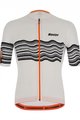 SANTINI Cyklistický krátký dres a krátké kalhoty - TONO PROFILO - oranžová/černá/bílá