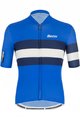 SANTINI Cyklistický dres s krátkým rukávem - SLEEK BENGAL - bílá/modrá