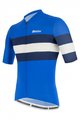 SANTINI Cyklistický dres s krátkým rukávem - SLEEK BENGAL - bílá/modrá