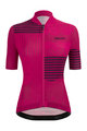 SANTINI Cyklistický krátký dres a krátké kalhoty - GIADA OPTIC LADY - růžová/černá