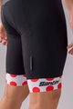 SANTINI Cyklistické kalhoty krátké s laclem - TOUR DE FRANCE 2022 - bílá/červená/černá