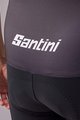 SANTINI Cyklistické kalhoty krátké s laclem - TOUR DE FRANCE 2022 - bílá/červená/černá