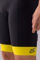 SANTINI Cyklistické kalhoty krátké s laclem - TOUR DE FRANCE 2022 - žlutá/černá