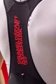 SANTINI Cyklistické kalhoty krátké s laclem - TOUR DE FRANCE 2022 - černá/červená