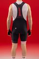 SANTINI Cyklistické kalhoty krátké s laclem - TOUR DE FRANCE 2022 - černá/červená
