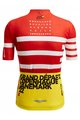 SANTINI Cyklistický dres s krátkým rukávem - TOUR DE FRANCE 2022 - bílá/červená/žlutá