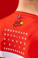 SANTINI Cyklistický dres s krátkým rukávem - TOUR DE FRANCE 2022 - bílá/červená/žlutá