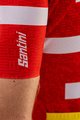 SANTINI Cyklistický dres s krátkým rukávem - TOUR DE FRANCE 2022 - bílá/červená/žlutá