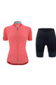 SANTINI Cyklistický krátký dres a krátké kalhoty - COLORE PURO LADY - růžová/černá