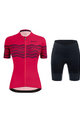 SANTINI Cyklistický krátký dres a krátké kalhoty - TONO PROFILO LADY - černá/růžová