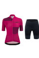SANTINI Cyklistický krátký dres a krátké kalhoty - GIADA OPTIC LADY - růžová/černá