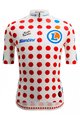SANTINI Cyklistický dres s krátkým rukávem - TOUR DE FRANCE 2024 - červená/bílá