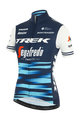 SANTINI Cyklistický dres s krátkým rukávem - TREK 2020 LADY - bílá/modrá