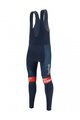 SANTINI Cyklistické kalhoty dlouhé s laclem - TREK SEGAFREDO 2022 FAN LINE WINTER - červená/modrá