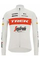 SANTINI Cyklistický dres s dlouhým rukávem zimní - TREK SEGAFREDO 2022 WINTER - bílá/červená