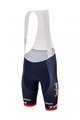 SANTINI Cyklistické kalhoty krátké s laclem - TREK SEGAFREDO 2023 ORIGINAL - modrá/červená