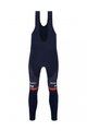 SANTINI Cyklistické kalhoty dlouhé s laclem - TREK SEGAFREDO 2023 FAN LINE WINTER - modrá/červená