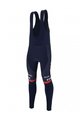 SANTINI Cyklistické kalhoty dlouhé s laclem - TREK SEGAFREDO 2023 FAN LINE WINTER - modrá/červená