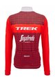 SANTINI Cyklistický dres s dlouhým rukávem zimní - TREK SEGAFREDO 2023 WINTER - červená/bílá