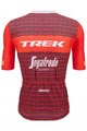 SANTINI Cyklistický dres s krátkým rukávem - TREK SEGAFREDO 2023 FAN LINE - červená/bílá