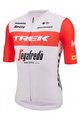 SANTINI Cyklistický dres s krátkým rukávem - TREK SEGAFREDO 2023 FAN LINE - červená/bílá