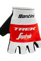 SANTINI Cyklistické rukavice krátkoprsté - TREK 2019 RACE - bílá/červená