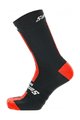 SANTINI Cyklistické ponožky klasické - X IRONMAN VIS - černá/červená