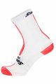 SANTINI Cyklistické ponožky klasické - X IRONMAN DEA - bílá/růžová