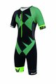 SANTINI Cyklistický overal - X IRONMAN CUPIO - černá/zelená