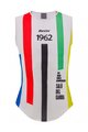 SANTINI Cyklistické triko bez rukávů - UCI SALO' DEL GARDA 1962 - duhová/bílá